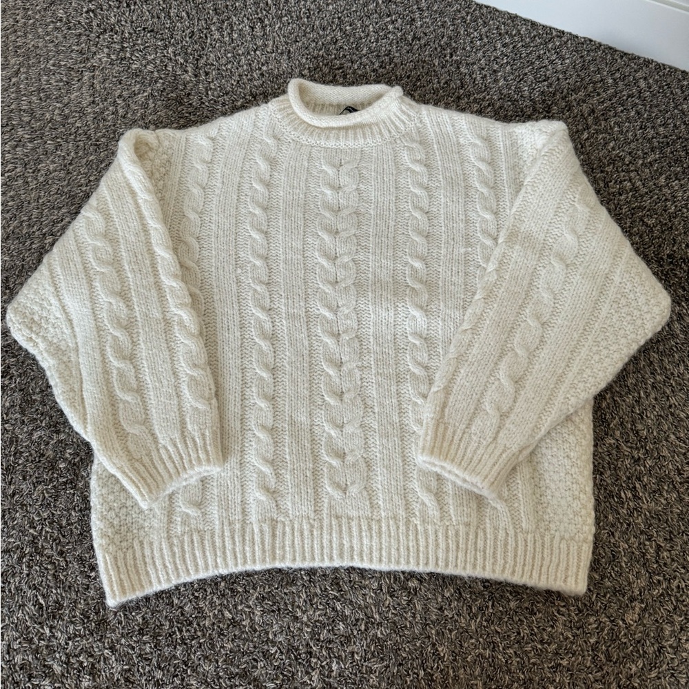 Mango Chunky Cable Knit Sweater